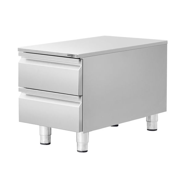 Schubladenschrank - Edelstahl - 400x620mm - 2 Schubladen