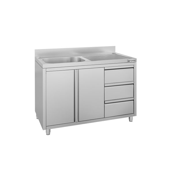 Spülschrank ECO - 1200x600mm - 3 Schubladen - & 1 Becken links
