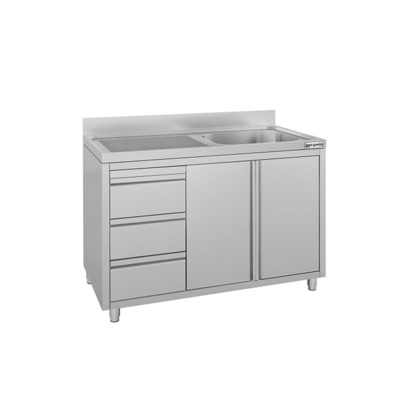 Spülschrank ECO - 1200x600mm - 3 Schubladen - & 1 Becken rechts
