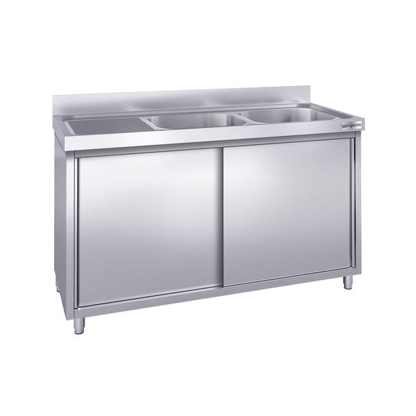 Spülschrank PREMIUM - 1600x600mm - mit 2 Becken rechts