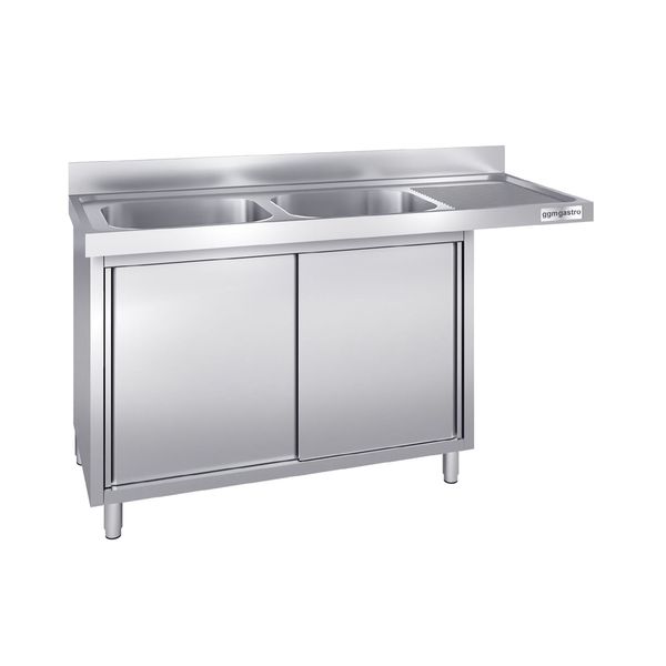 Spülmaschinen-Spülschrank - 1800x600mm - mit 2 Becken links