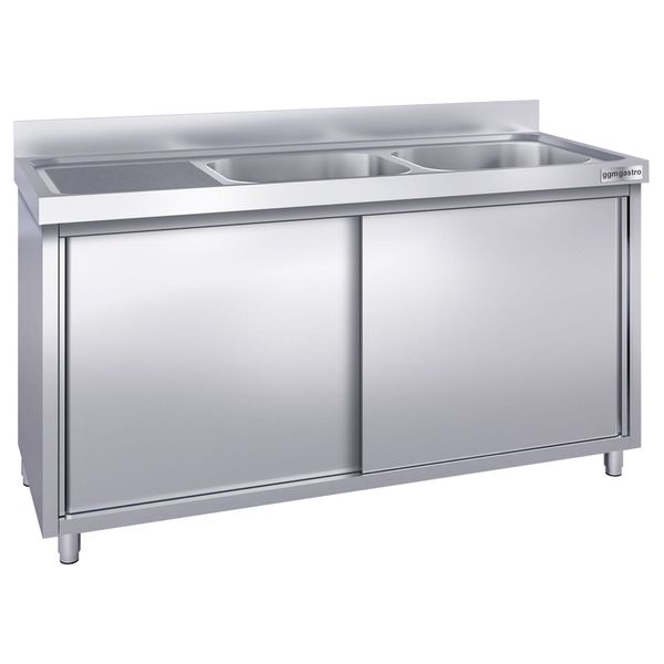 Spülschrank PREMIUM - 2000x700mm - mit 2 Becken rechts