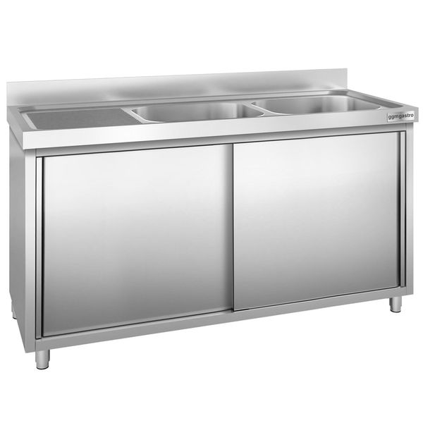 Spülschrank PREMIUM - 2000x600mm - mit 2 Becken rechts
