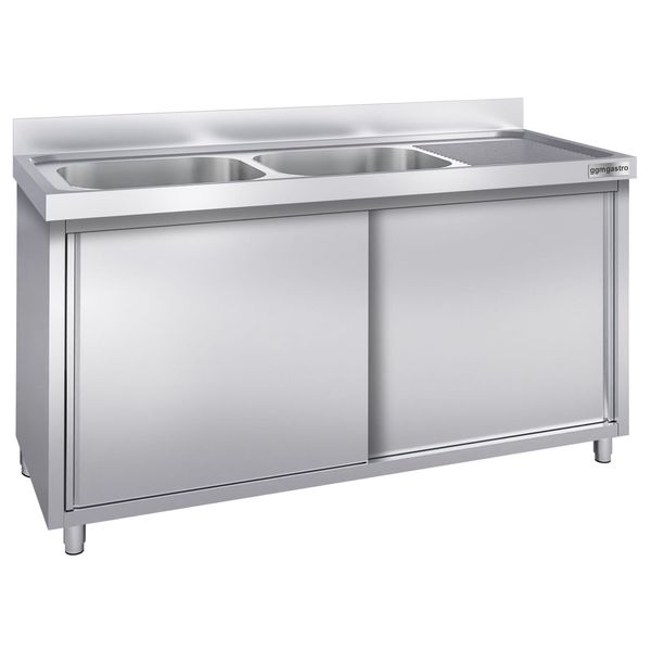 Spülschrank PREMIUM - 2000x700mm - mit 2 Becken links