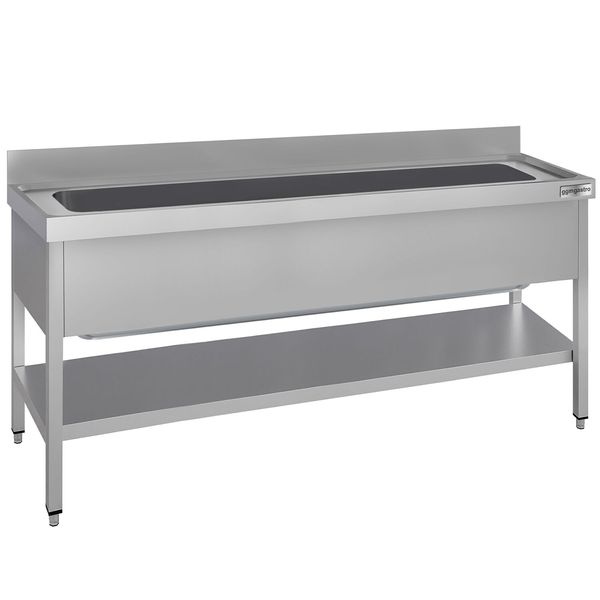 Topfspültisch ECO - 2000x700mm - mit Grundboden & 1 Becken
