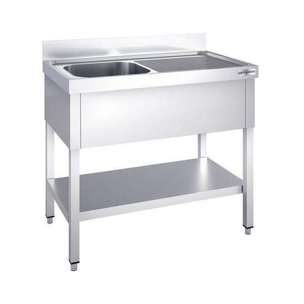 Spültisch PREMIUM - 1000x600mm - mit Grundboden - mit 1 Becken links