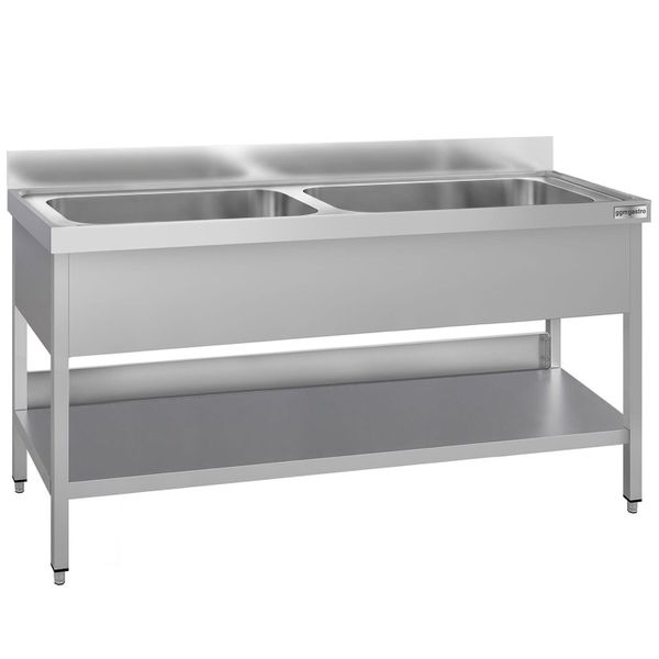 Topfspültisch ECO - 1800x600mm - mit 2 Becken
