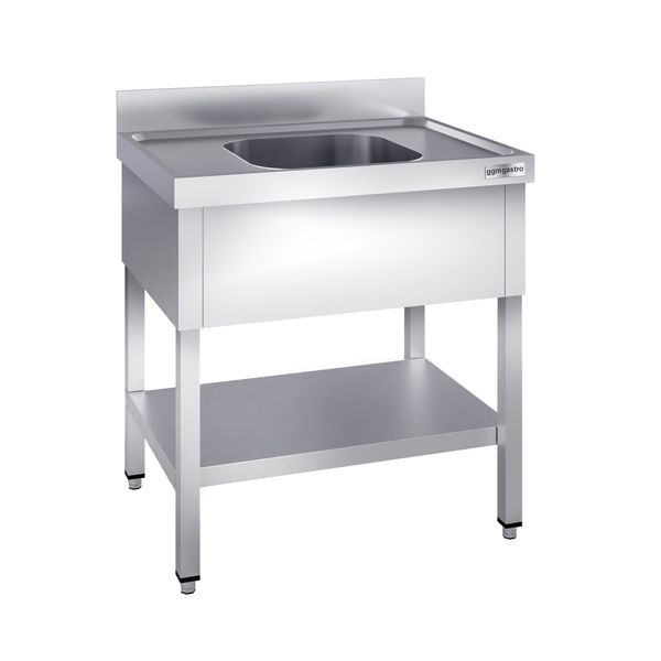 Spültisch PREMIUM - 800x600mm - mit Grundboden & 1 Becken