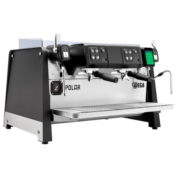 WEGA | POLAR - Siebträgermaschine - 2 Gruppig - 5,2 kW - mit Shot Counter - Touch - Schwarz
