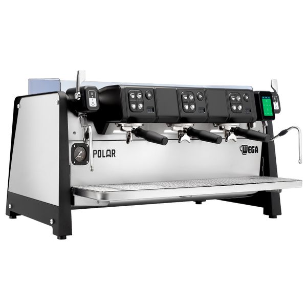 WEGA | POLAR - Siebträgermaschine - 3 Gruppig - 6,9 kW - mit Shot Counter - Touch - Edelstahl
