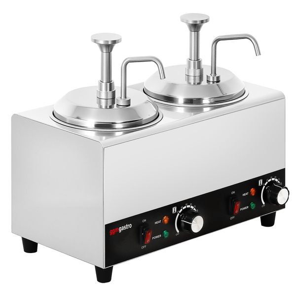 Beheizter Saucenspender - 1,2 kW - 2x 2 Liter - inkl. Einsatz