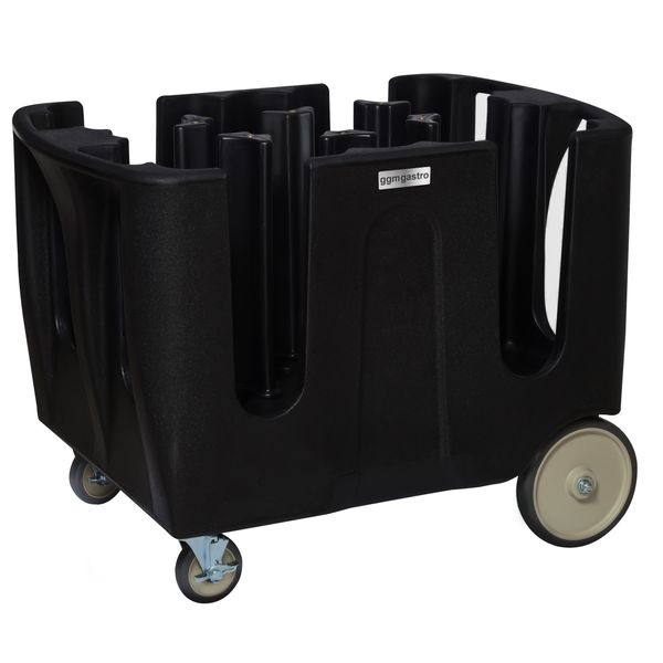 Tellerspender - 1100mm - unbeheizt - mit Rollen & 6 verstellbaren Trennwänden - max. 180 - 400 Teller