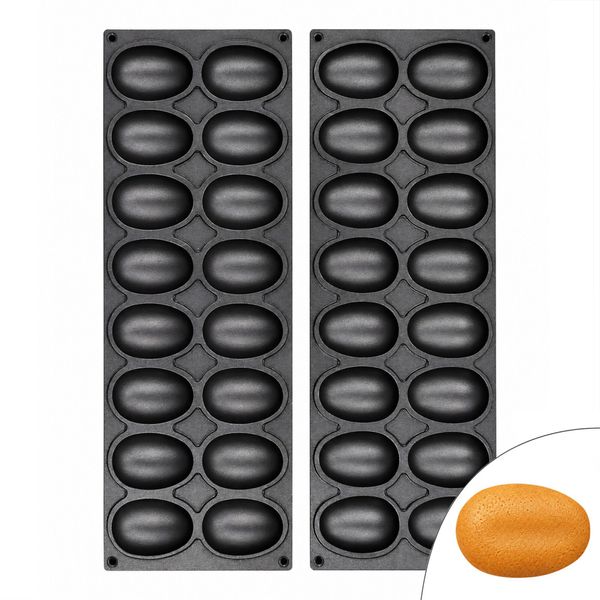 Platten für Tartelette-Maschine TMOPH - Form: 16x Ei/Oval
