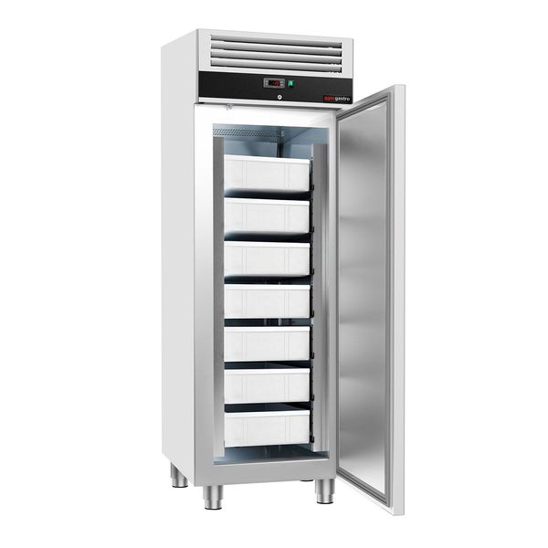 Fisch-Tiefkühlschrank Edelstahl ECO - EN 600x400- 600 Liter - mit 1 Tür