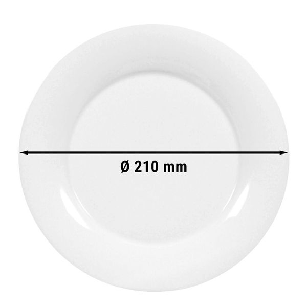 (6 Stück) SELTMANN WEIDEN | Teller - flach - Ø 210mm - Weiß/Uni