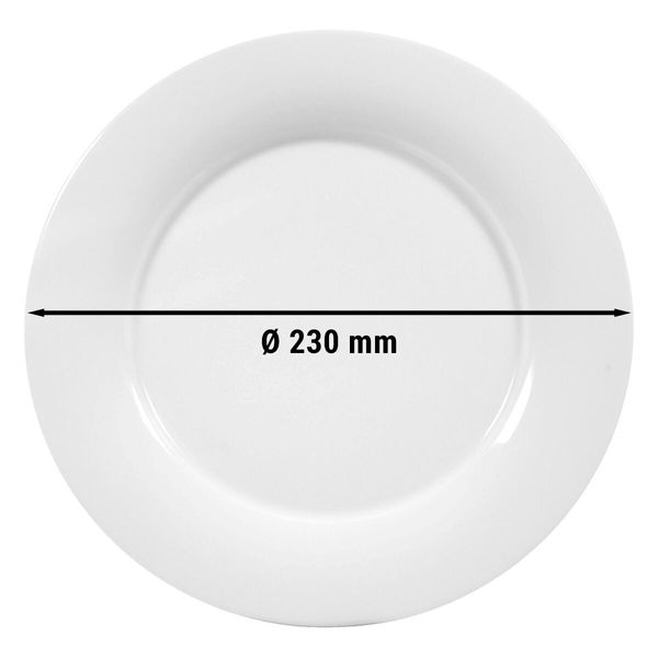 (6 Stück) SELTMANN WEIDEN | TTeller - flach - Ø 230mm - Weiß/Uni