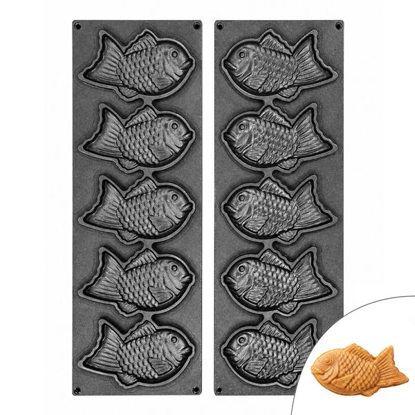 Platten für Tartelette-Maschine TMOPH - Form: 5x Tayaki Fisch