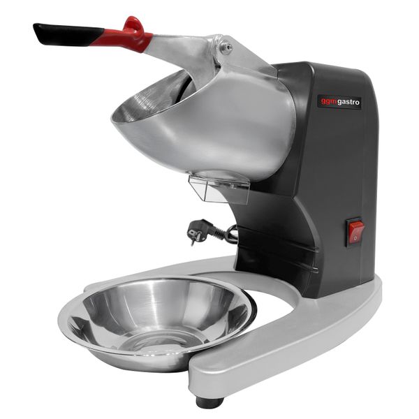 Tisch-Eiscrusher für Flockeneis - 1,6 kg/min - 300 Watt - Schwarz