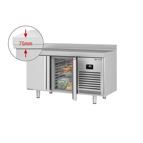 Tiefkühltisch Premium PLUS - 1468x700mm - mit 2 Türen - mit Aufkantung