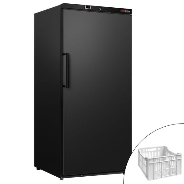 Lagertiefkühlschrank ECO - 600 Liter - mit 1 Tür & 11 Körben - Innenseite der Tür aus Kunststoff - Schwarz