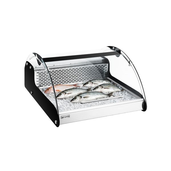 Tisch-Kühlvitrine für frischen Fisch - 118 Liter - 690mm - rund