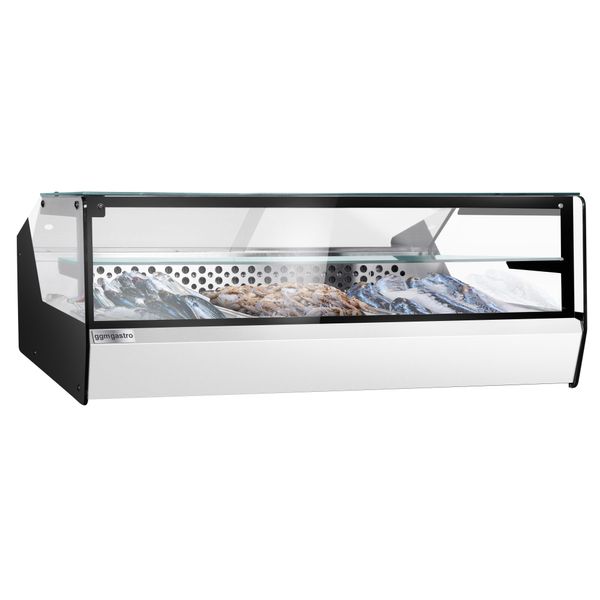 Tisch-Kühlvitrine für Fisch & Fleisch - 870mm - für 3x GN 1/1