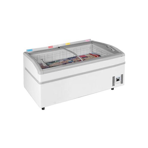 Kühl- & Tiefkühlinsel - 1520x920mm - 400 Liter - Glasschiebedeckel