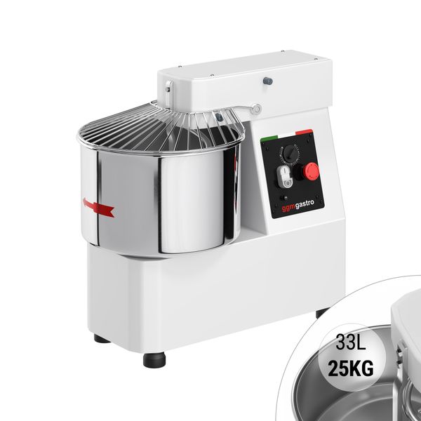 Teigknetmaschine - 33 Liter / 25 kg - mit festem Kessel - Timerfunktion