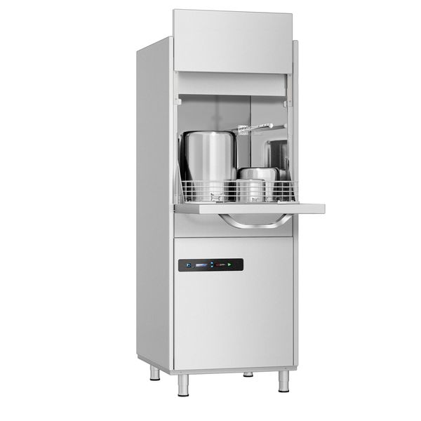 Doppelwandige Topfspülmaschine - Digital - 12,2 kW - mit Reiniger & Klarspülerpumpe
