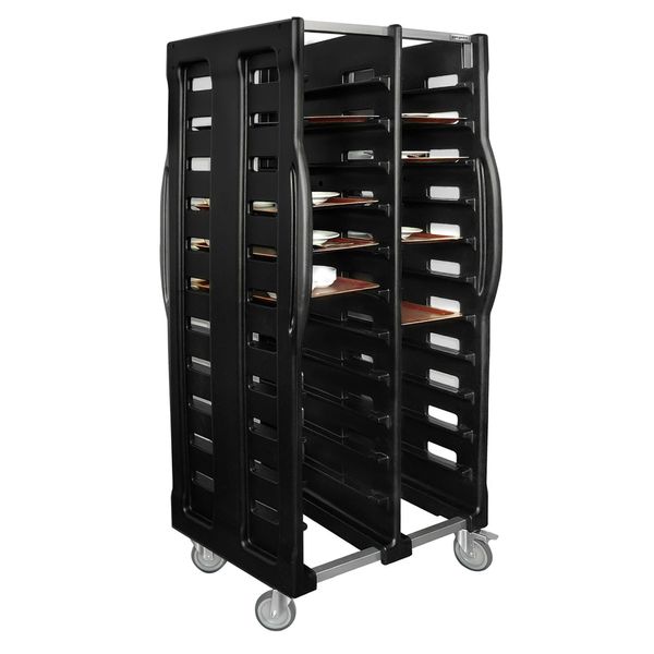 Tablettwagen - doppelt - für 24 Tabletts EN 530x370mm - mit leisen Rollen