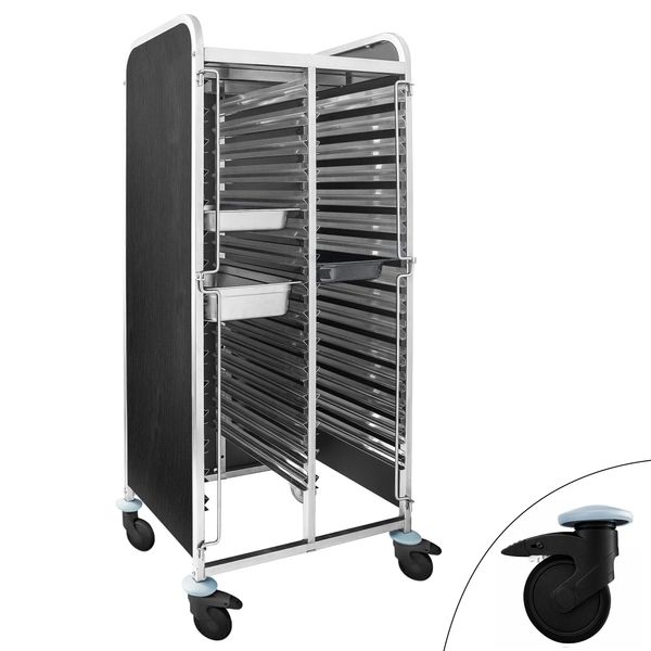 Tablettwagen - für 30 Tabletts GN 1/1 - mit leisen Rollen