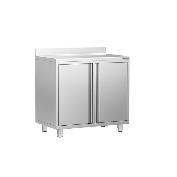 Arbeitsschrank - für Kaffeemaschine - 1000x600mm - mit 2 Flügeltüren & Aufkantung