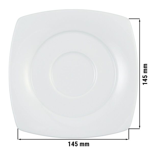 (12 Stück) SELTMANN WEIDEN | Untertasse - eckig - 145mm - Weiß/Uni