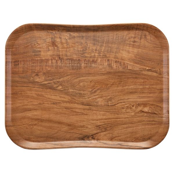 (12 Stück) CAMBRO | CENTURY™ - Fiberglas Tablett - rechteckig - 430x330mm - Holzoptik Olive braun - glatt