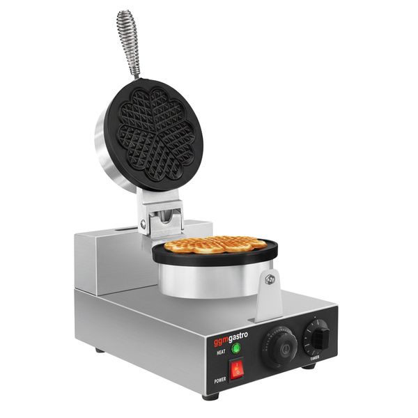 Waffeleisen - Einzeln - Manuell - 1,3 kW - Form: Herzform