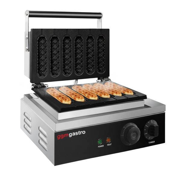 Waffeleisen / Corn Dog Maker - Einzeln - Manuell - 1,55 kW - Form: Waffel am Stiel