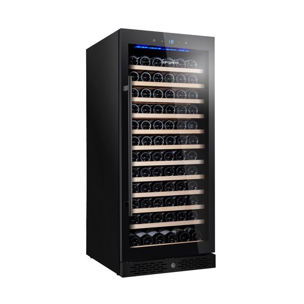 Weinkühlschrank Edelstahl ECO - 1 Klimazone - 322 Liter - max. 127 Flaschen