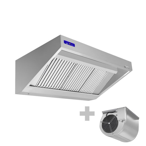 Wandhaube mit Motor - 1400mm - Regler, Filter & Lampe