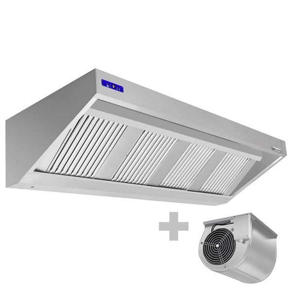 Wandhaube mit Motor - 2200mm - Regler, Filter & Lampe