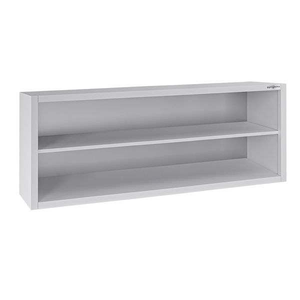 Edelstahl Wandhängeschrank ECO - 1800x400mm - ohne Schiebetür - 650mm hoch