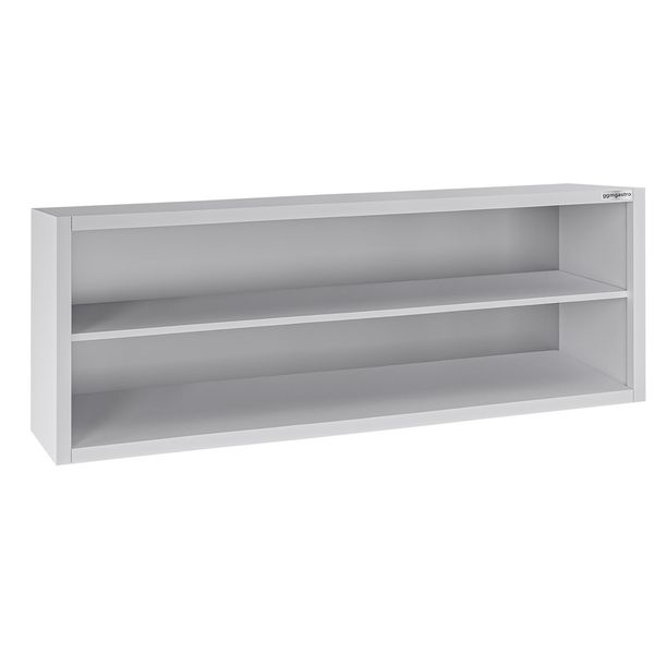 Edelstahl Wandhängeschrank ECO - 2000x400mm - ohne Schiebetür - 650mm hoch