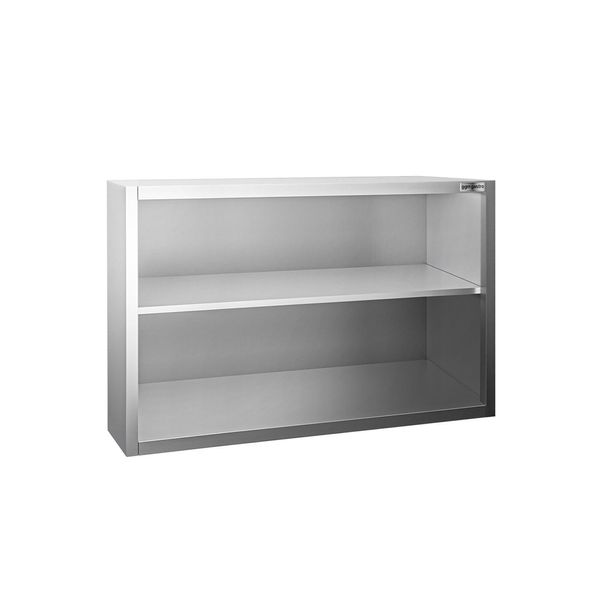 Edelstahl Wandhängeschrank PREMIUM - 1000x400mm - ohne Schiebetür - 800mm hoch
