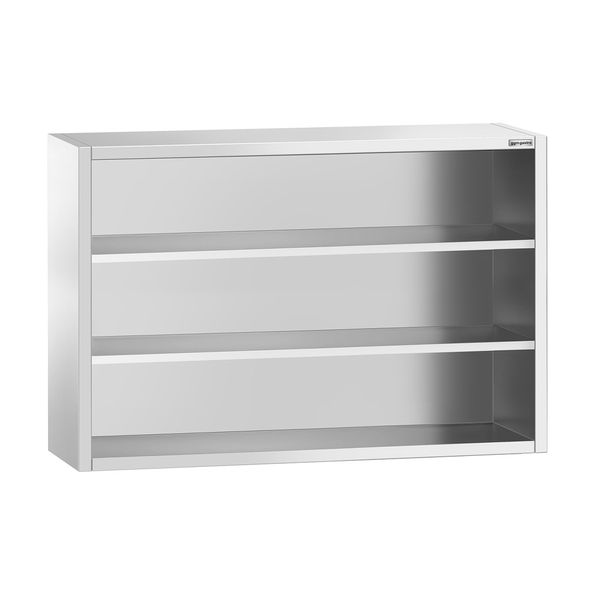 Edelstahl Wandhängeschrank PREMIUM - 1600x400mm - ohne Schiebetür - 1000mm hoch