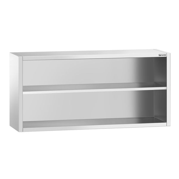 Edelstahl Wandhängeschrank PREMIUM - 1800x400mm - ohne Schiebetür - 800mm hoch