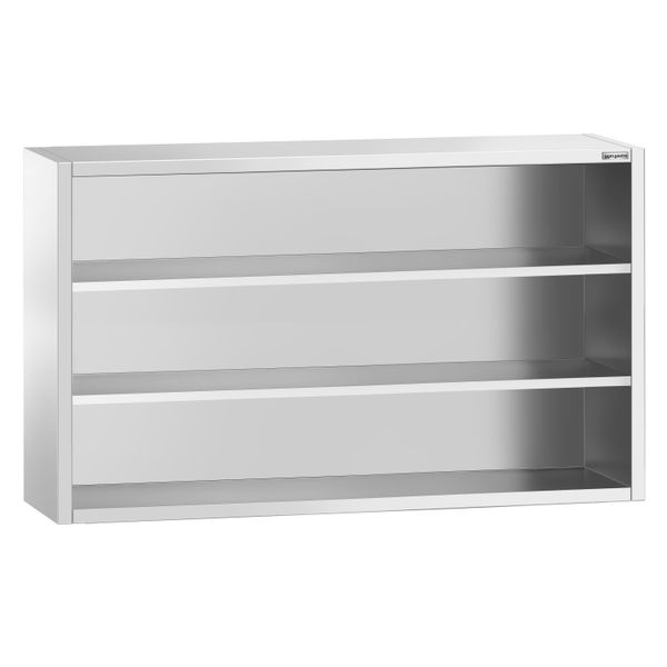Edelstahl Wandhängeschrank PREMIUM - 2000x400mm - ohne Schiebetür - 1000mm hoch