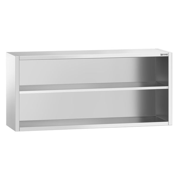 Edelstahl Wandhängeschrank PREMIUM - 2000x400mm - ohne Schiebetür - 800mm hoch