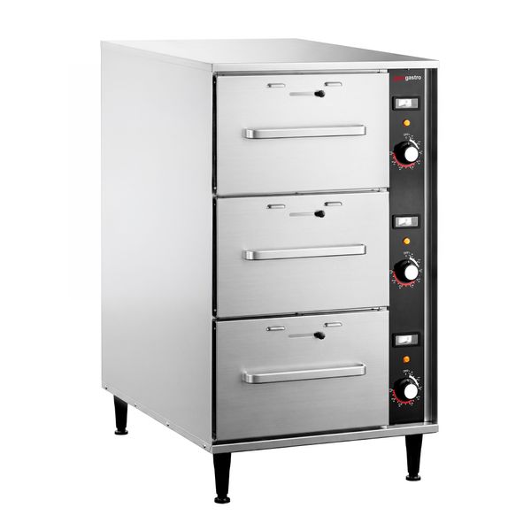 Warmhalteschrank für Speisen - mit 3 Schubladen - separate  Temperaturregelung