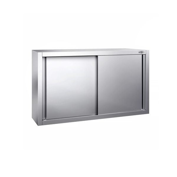 Edelstahl Wandhängeschrank PREMIUM - 1000x400mm - mit Schiebetür - 650mm hoch