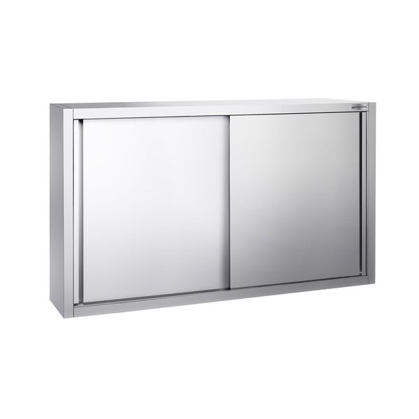 Edelstahl Wandhängeschrank PREMIUM - 1400x400mm - mit Schiebetür - 1000mm hoch