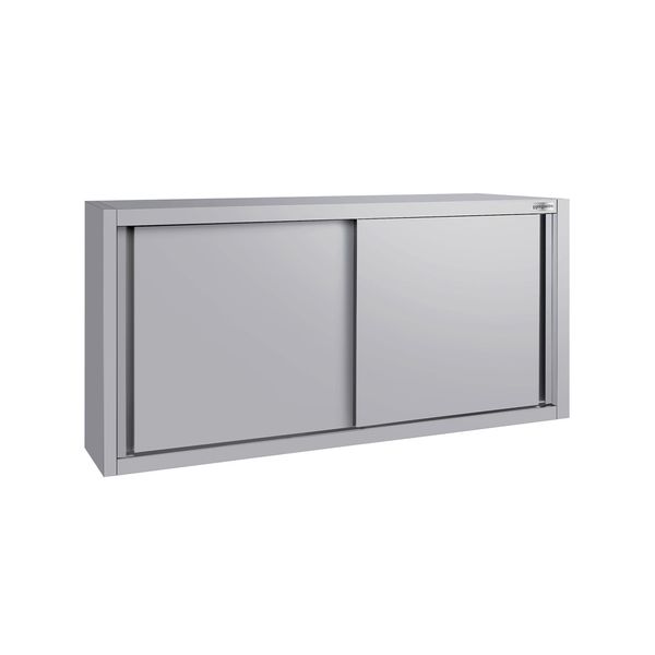 Edelstahl Wandhängeschrank ECO - 1400x400mm - mit Schiebetür - 650mm hoch